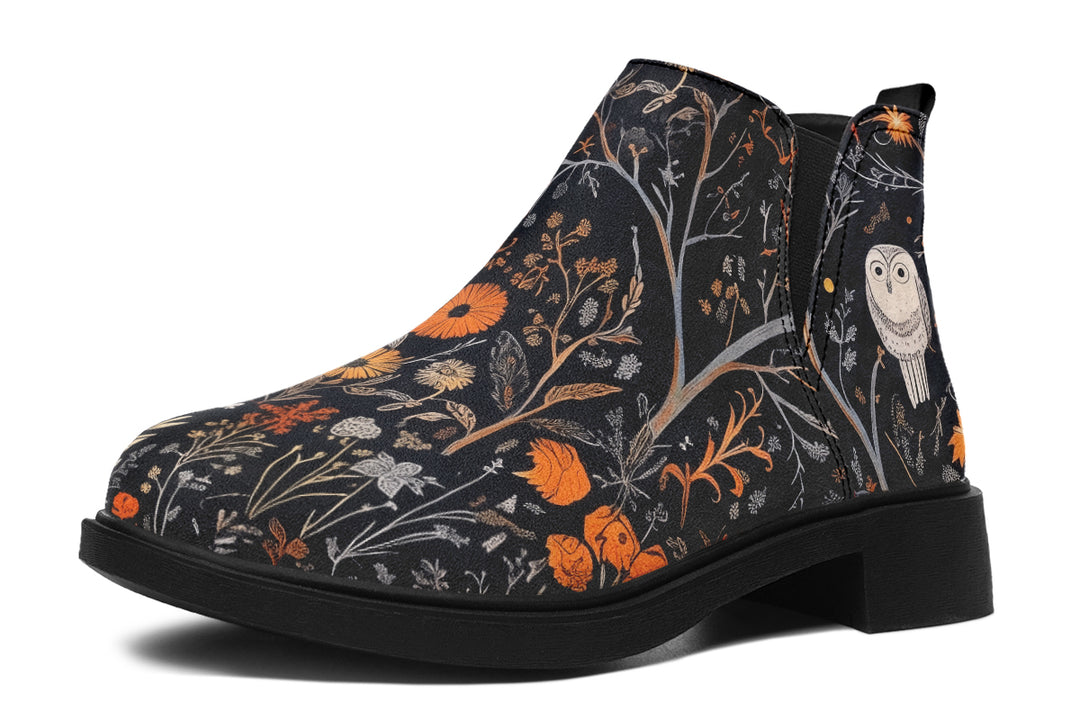 Twilight Watcher Chelsea Boots - Comfy Slip-On - Soft & Water-Resistant Micro-Suede Vegan Shoes