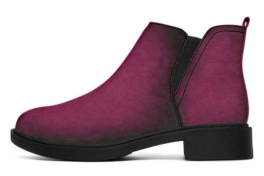 Wicked Berry Chelsea Boots - Comfy Slip-On - Soft & Water-Resistant Micro-Suede Vegan Shoes