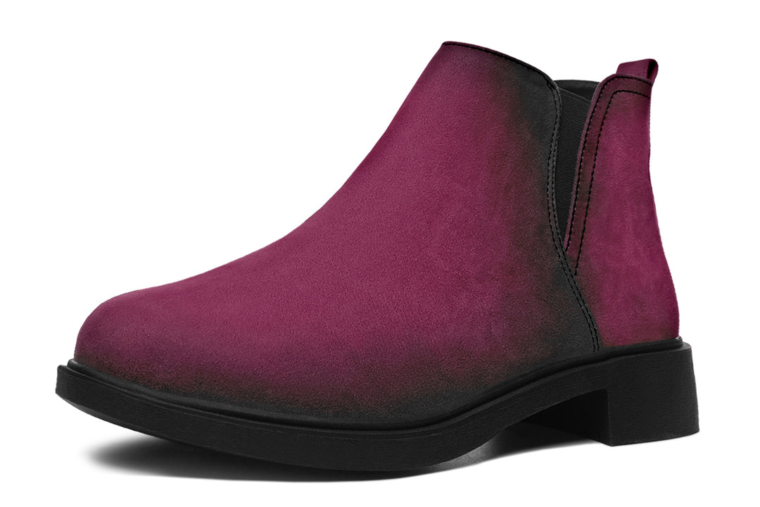 Wicked Berry Chelsea Boots - Comfy Slip-On - Soft & Water-Resistant Micro-Suede Vegan Shoes