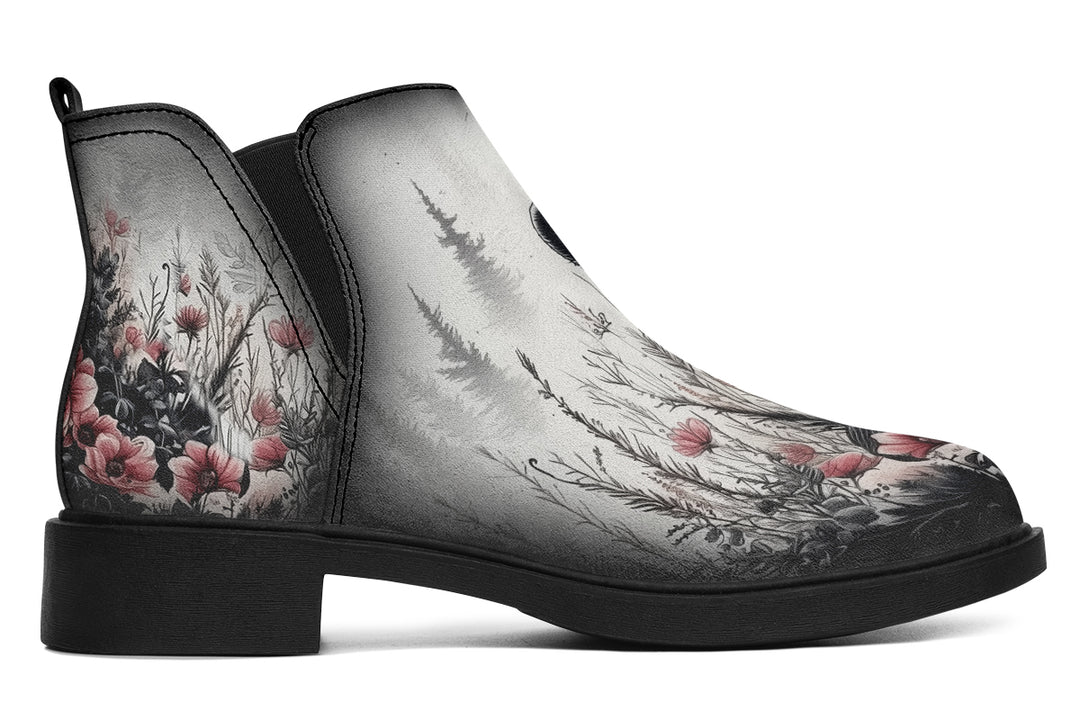 Wildflower Bear Chelsea Boots - Comfy Slip-On - Soft & Water-Resistant Micro-Suede Vegan Shoes