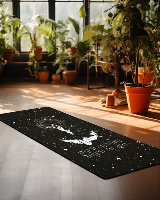 Cosmos Yoga Mat - Witchy Goth Non-Slip Exercise Mat for Yoga Pilates Fitness Cool Gothic Gift for yoga lovers