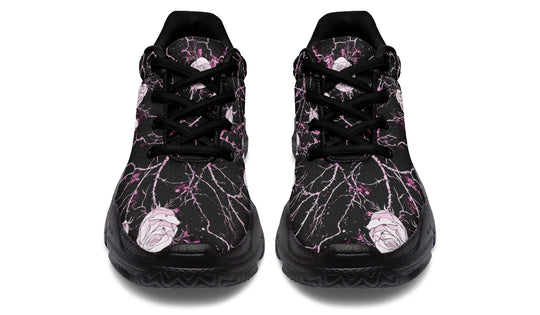 Amethyst Kintsugi Rose Chunky Sneakers - Light Breathable and Comfortable Sports Shoes with Platform Soles