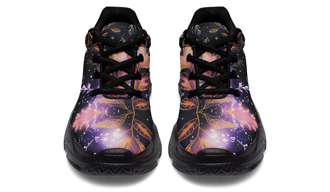 Cosmic Petals Chunky Sneakers - Light Breathable and Comfortable Sports Shoes with Platform Soles