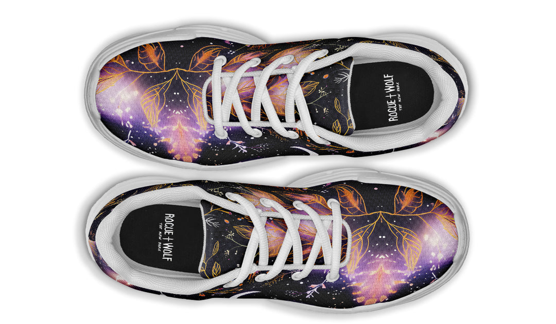 Cosmic Petals Chunky Sneakers - Light Breathable and Comfortable Sports Shoes with Platform Soles