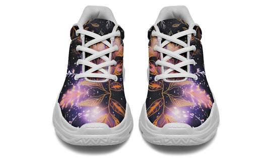 Cosmic Petals Chunky Sneakers - Light Breathable and Comfortable Sports Shoes with Platform Soles