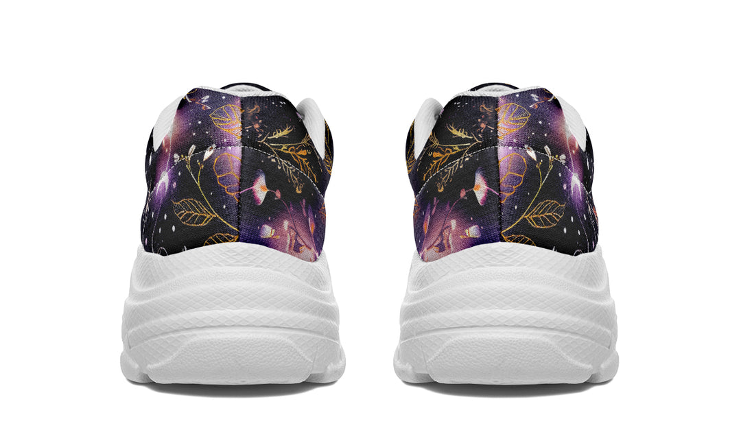 Cosmic Petals Chunky Sneakers - Light Breathable and Comfortable Sports Shoes with Platform Soles