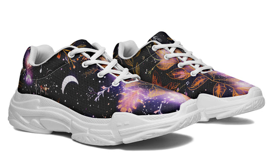 Cosmic Petals Chunky Sneakers - Light Breathable and Comfortable Sports Shoes with Platform Soles