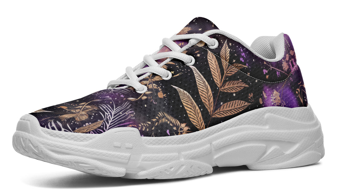 Galactic Bloom Chunky Sneakers - Light Breathable and Comfortable Sports Shoes with Platform Soles