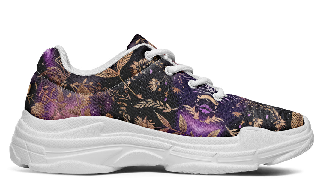 Galactic Bloom Chunky Sneakers - Light Breathable and Comfortable Sports Shoes with Platform Soles