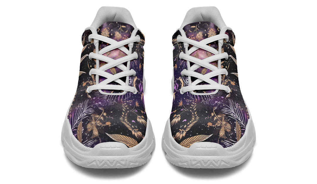 Galactic Bloom Chunky Sneakers - Light Breathable and Comfortable Sports Shoes with Platform Soles