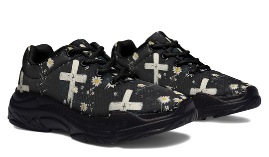 Graveyard Bloom Chunky Sneakers - Light Breathable and Comfortable Sports Shoes with Platform Soles