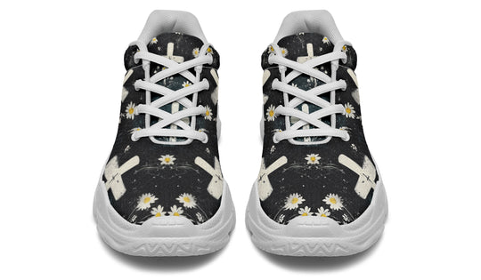 Graveyard Bloom Chunky Sneakers - Light Breathable and Comfortable Sports Shoes with Platform Soles