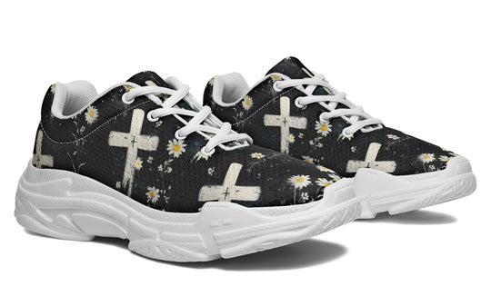 Graveyard Bloom Chunky Sneakers - Light Breathable and Comfortable Sports Shoes with Platform Soles