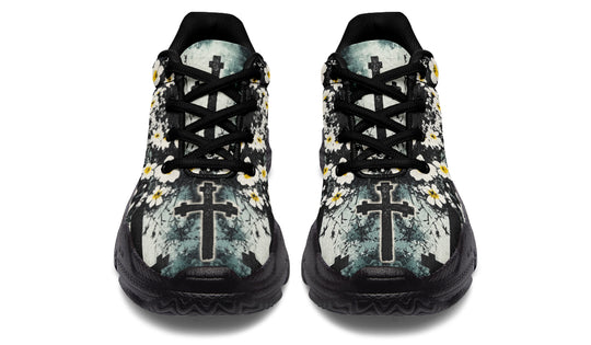 Mourning Petals Chunky Sneakers - Light Breathable and Comfortable Sports Shoes with Platform Soles