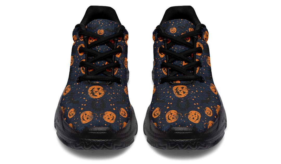 Pumpkin Party Chunky Sneakers - Light Breathable and Comfortable Sports Shoes with Platform Soles