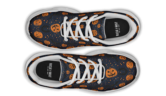 Pumpkin Party Chunky Sneakers - Light Breathable and Comfortable Sports Shoes with Platform Soles