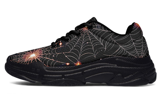 Spiderweb Chunky Sneakers - Light Breathable and Comfortable Sports Shoes with Platform Soles