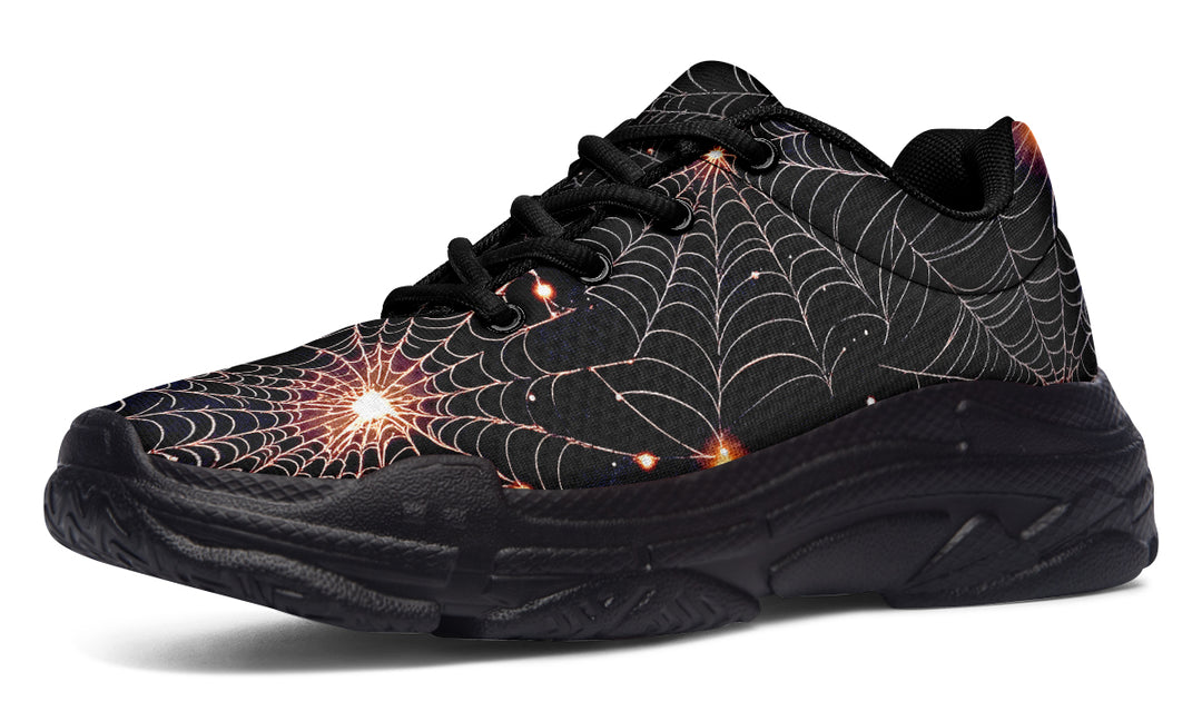 Spiderweb Chunky Sneakers - Light Breathable and Comfortable Sports Shoes with Platform Soles