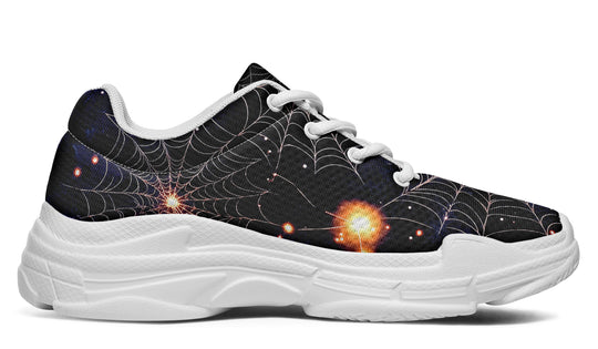 Spiderweb Chunky Sneakers - Light Breathable and Comfortable Sports Shoes with Platform Soles