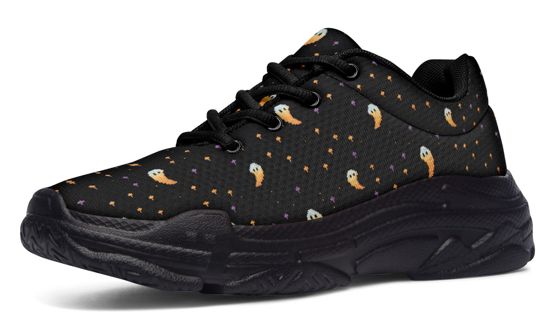 Spooky Soirée Chunky Sneakers - Light Breathable and Comfortable Sports Shoes with Platform Soles