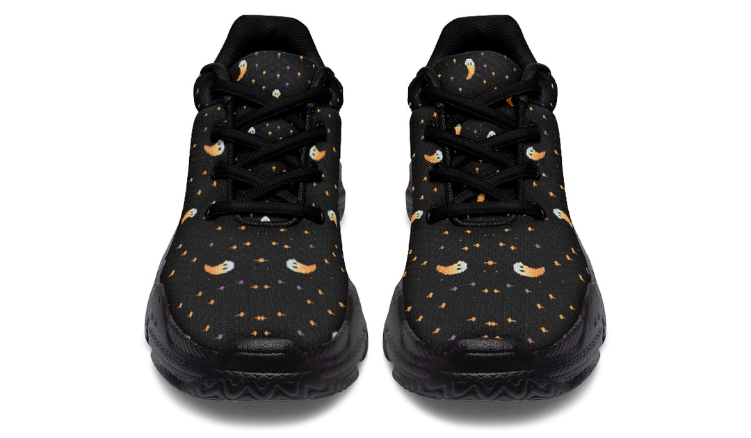 Spooky Soirée Chunky Sneakers - Light Breathable and Comfortable Sports Shoes with Platform Soles