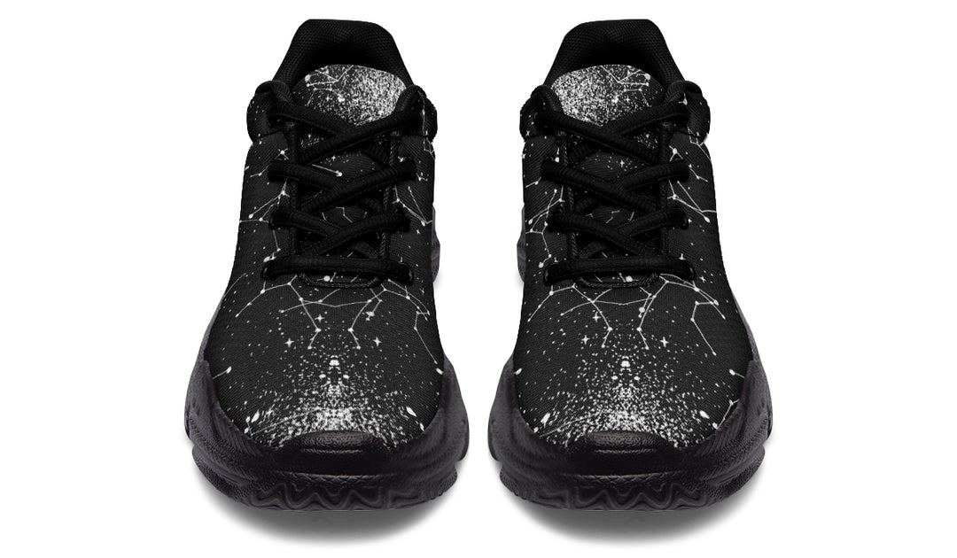 Constellation Chunky Sneakers - High-sole Shoes Gothic Urban Streetwear Astrology Sign Occult Style