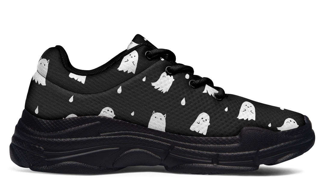Ghost Party Chunky Sneakers - Thick Sole Shoes Urban Gothic Platform High-sole Streetwear