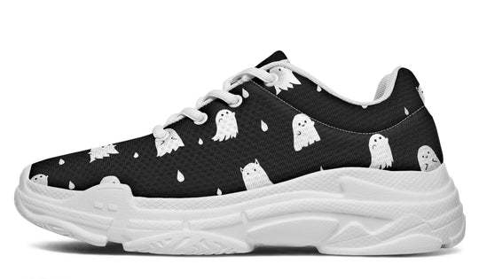 Ghost Party Chunky Sneakers - Thick Sole Shoes Urban Gothic Platform High-sole Streetwear