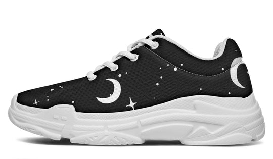 MoonDust Chunky Sneakers - Platform Urban Gothic Style Streetwear High-Sole Shoes for Men and Women