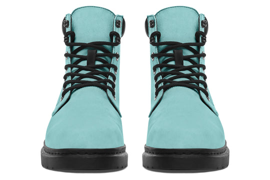 Aqua Mist Classic Boots - High Quality Micro-Suede Weatherproof Vegan Shoes with Stitched on Soles