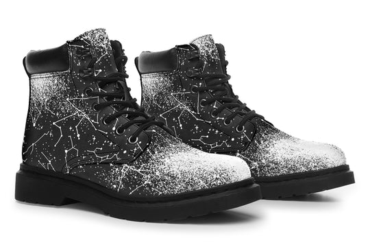 Constellation Classic Boots - High Quality Micro-Suede Weatherproof Vegan Shoes with Stitched on Soles