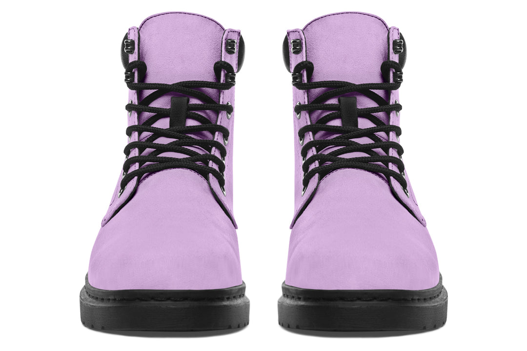 Digital Lavender Classic Boots - High Quality Micro-Suede Weatherproof Vegan Shoes with Stitched on Soles