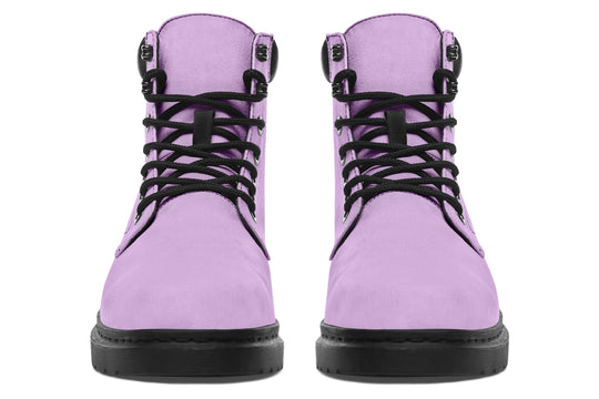 Digital Lavender Classic Boots - High Quality Micro-Suede Weatherproof Vegan Shoes with Stitched on Soles