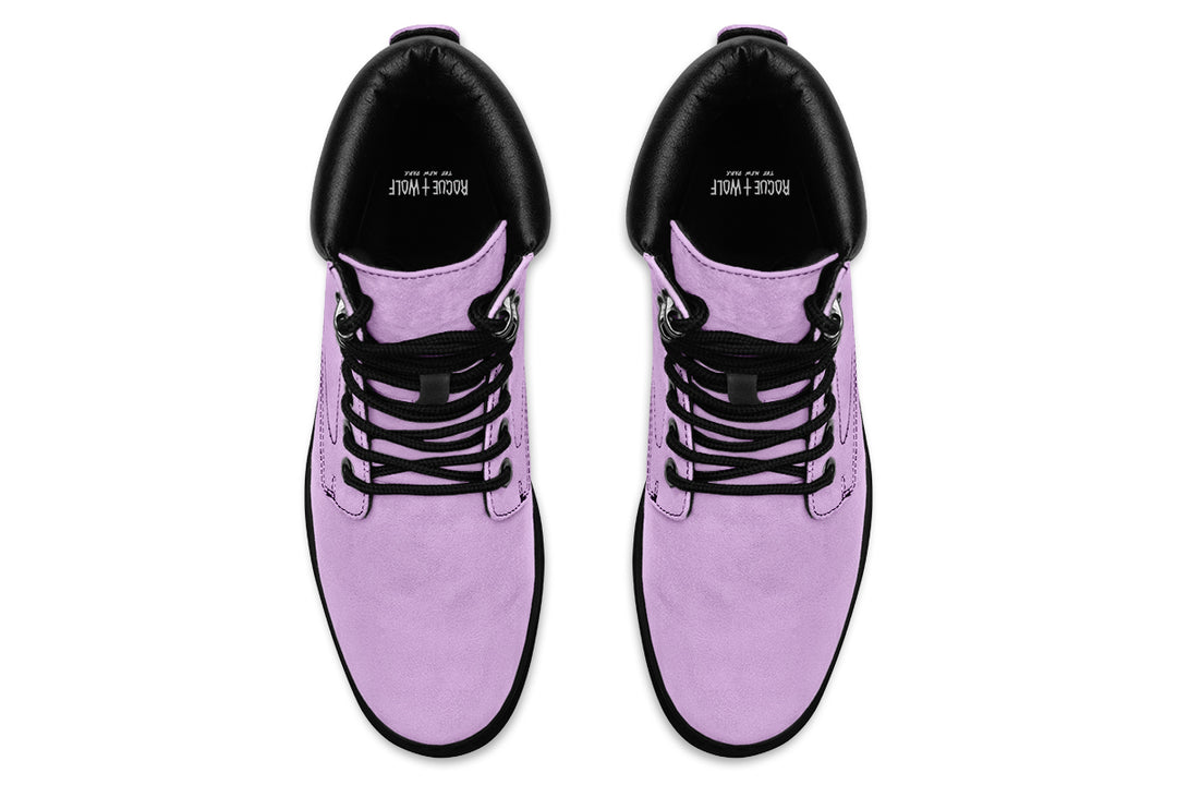 Digital Lavender Classic Boots - High Quality Micro-Suede Weatherproof Vegan Shoes with Stitched on Soles