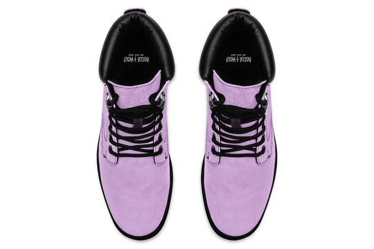 Digital Lavender Classic Boots - High Quality Micro-Suede Weatherproof Vegan Shoes with Stitched on Soles