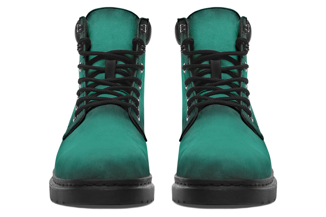 Enchanted Emerald Classic Boots - High Quality Micro-Suede Weatherproof Vegan Shoes with Stitched on Soles