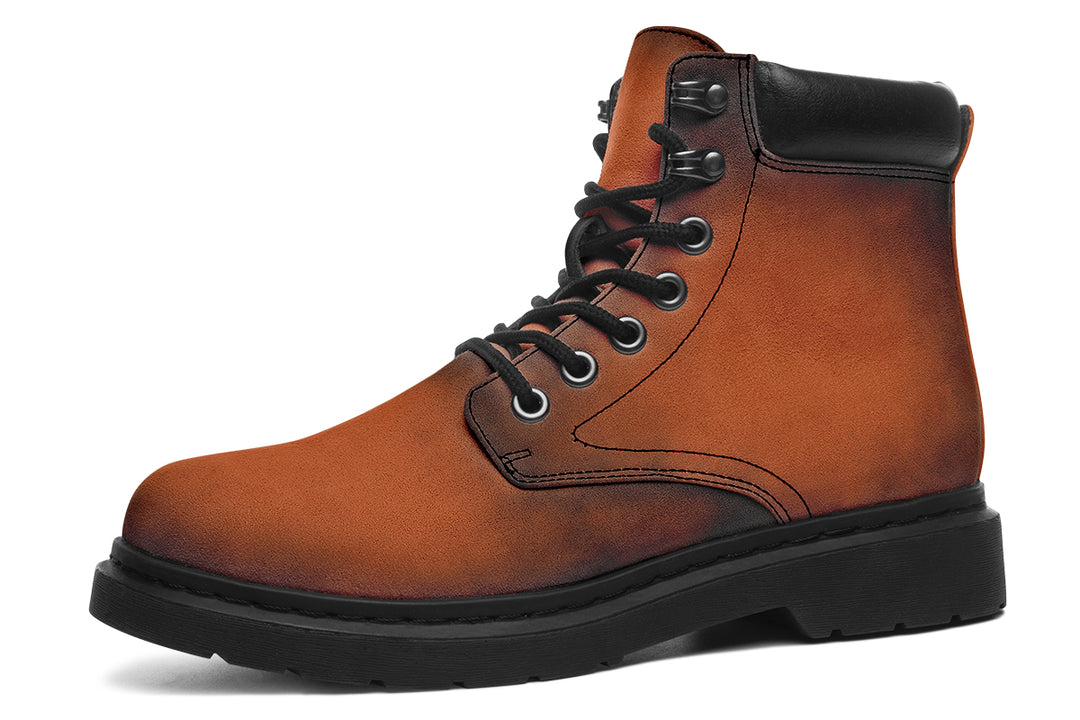 Fire-Forged Classic Boots - High Quality Micro-Suede Weatherproof Vegan Shoes with Stitched on Soles