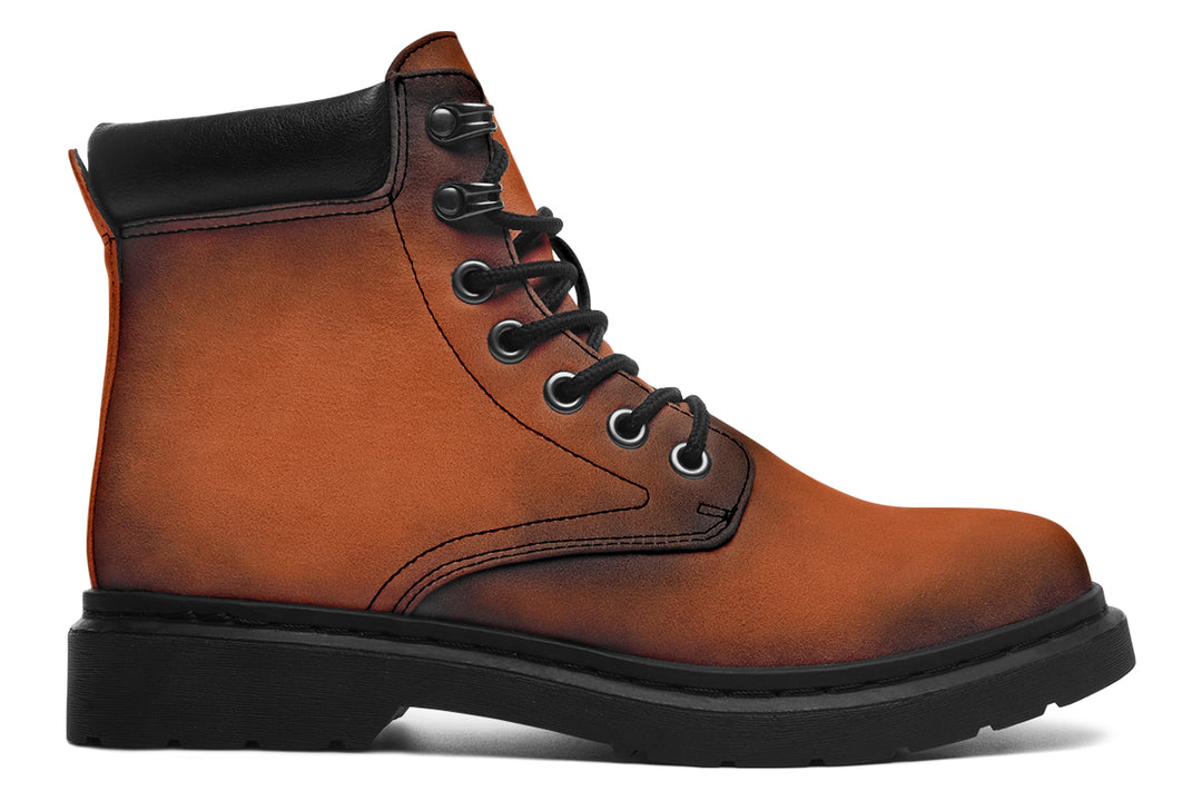 Fire-Forged Classic Boots - High Quality Micro-Suede Weatherproof Vegan Shoes with Stitched on Soles