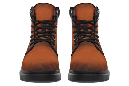 Fire-Forged Classic Boots - High Quality Micro-Suede Weatherproof Vegan Shoes with Stitched on Soles