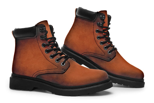 Fire-Forged Classic Boots - High Quality Micro-Suede Weatherproof Vegan Shoes with Stitched on Soles