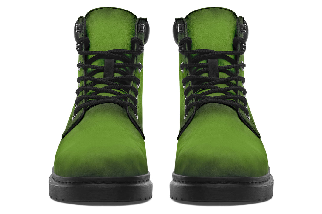 Mystic Moss Classic Boots - High Quality Micro-Suede Weatherproof Vegan Shoes with Stitched on Soles