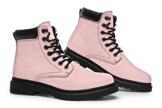 Rose Quartz Classic Boots - High Quality Micro-Suede Weatherproof Vegan Shoes with Stitched on Soles