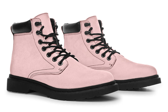 Rose Quartz Classic Boots - High Quality Micro-Suede Weatherproof Vegan Shoes with Stitched on Soles