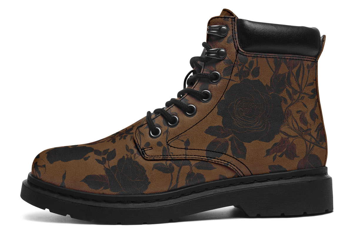 Sepia Rose Romance Classic Boots – Rogue + Wolf Vegan-Suede Witchy Boots