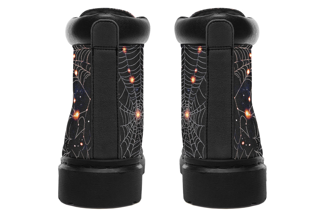 Spiderweb Classic Boots - High Quality Micro-Suede Weatherproof Vegan Shoes with Stitched on Soles