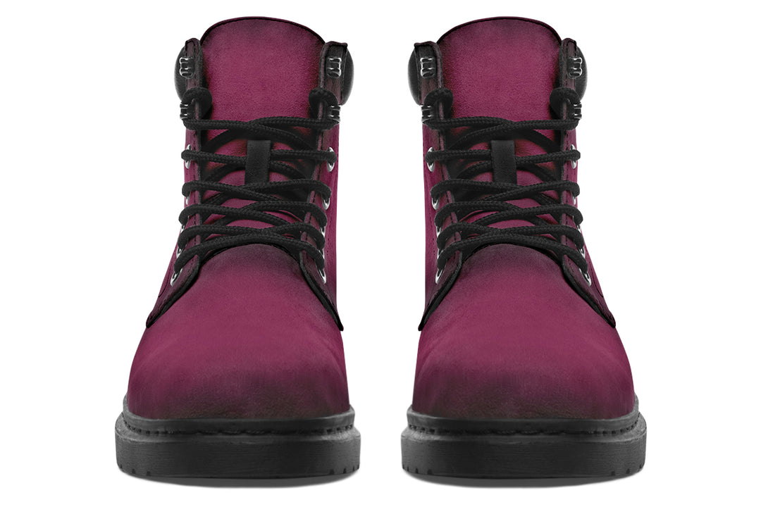 Wicked Berry Classic Boots - High Quality Micro-Suede Weatherproof Vegan Shoes with Stitched on Soles