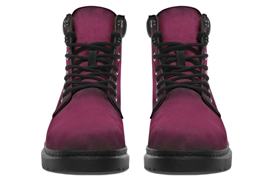 Wicked Berry Classic Boots - High Quality Micro-Suede Weatherproof Vegan Shoes with Stitched on Soles