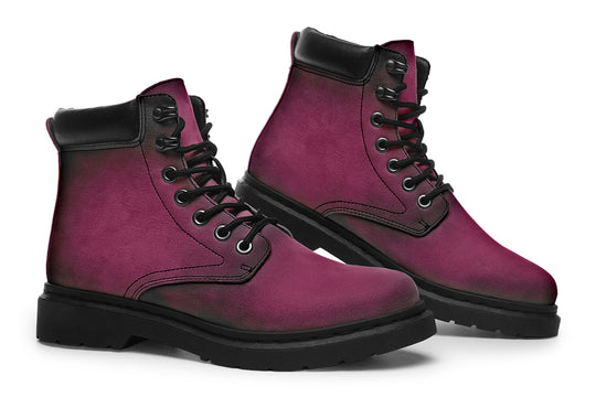 Wicked Berry Classic Boots - High Quality Micro-Suede Weatherproof Vegan Shoes with Stitched on Soles