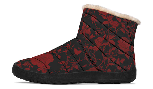 Blood Rose Romance Comfy Winter Boots