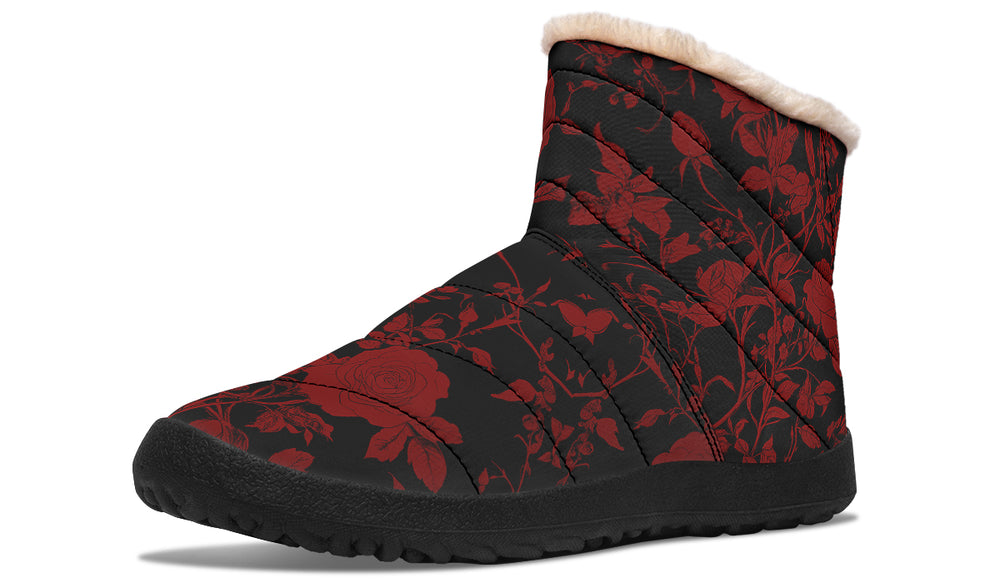 Blood Rose Romance Comfy Winter Boots